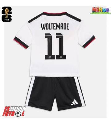 Alemania Nick Woltemade #11 Primera Equipación Niños Mundial 2026 Manga Corta (+ Pantalones cortos)